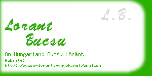 lorant bucsu business card